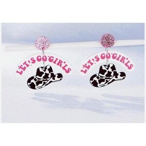 Cowgirl Earrings Let's Go Girls Western Statement Dangle‎ Earrings New